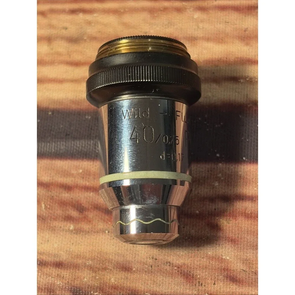 WILD HEERBRUGG 40X PLAN PL FLUOTAR OBJECTIVE MICROSCOPE LENS M20 M11